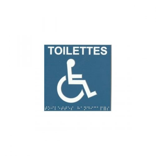 Plaque porte sanitaire - Braille