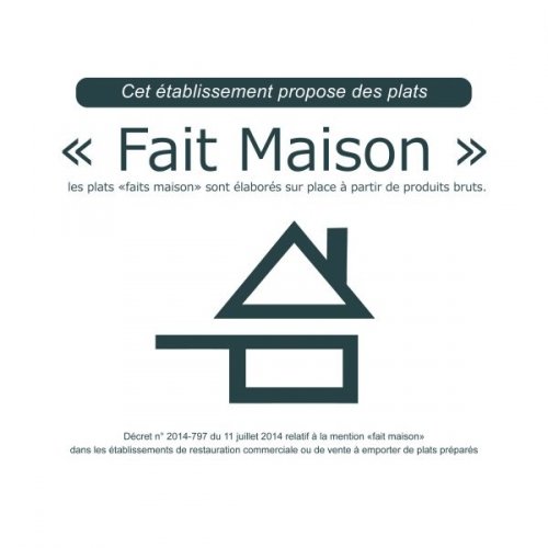 Plaque label Fait Maison