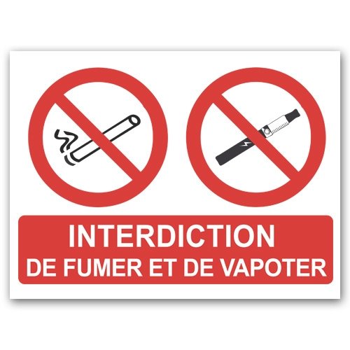 Interdiction de fumer et de vapoter 