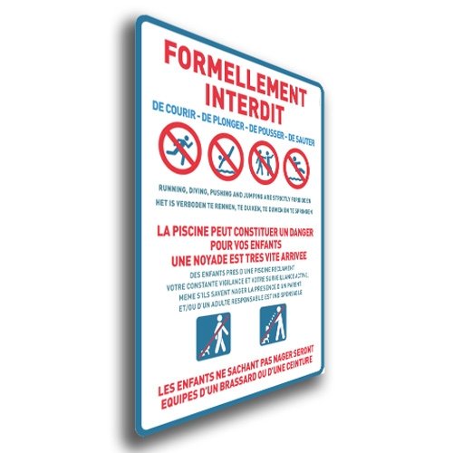 Panneau consigne INTERDICTION Piscine