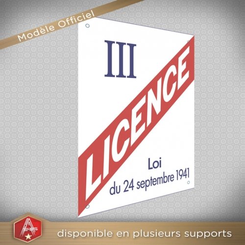Plaque Licence III