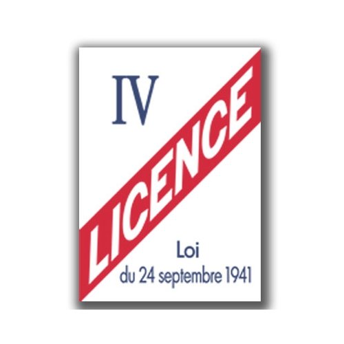 Plaque Licence IV