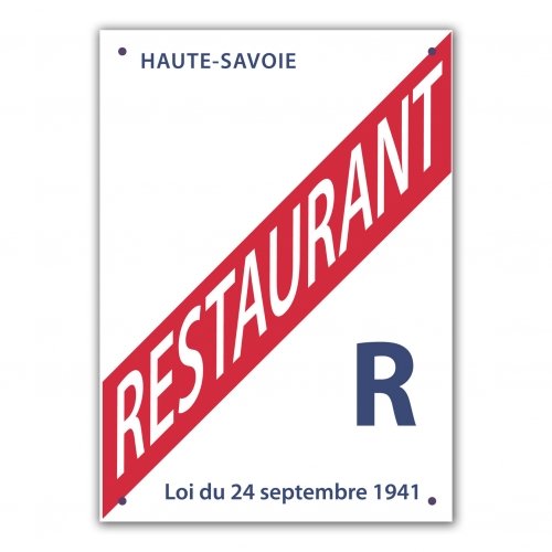 Plaque licence - Restauration